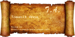 Tomasik Anna névjegykártya